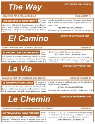 The Way in English, Spanish, Italian, and French