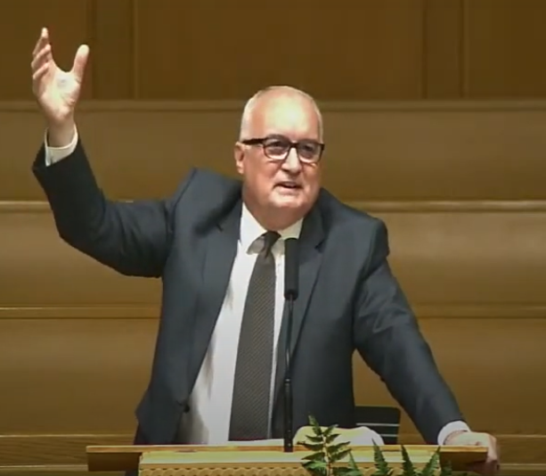 Dr. Tim J. R. Trumper preaching